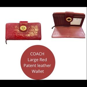COACH Red Large Wallet